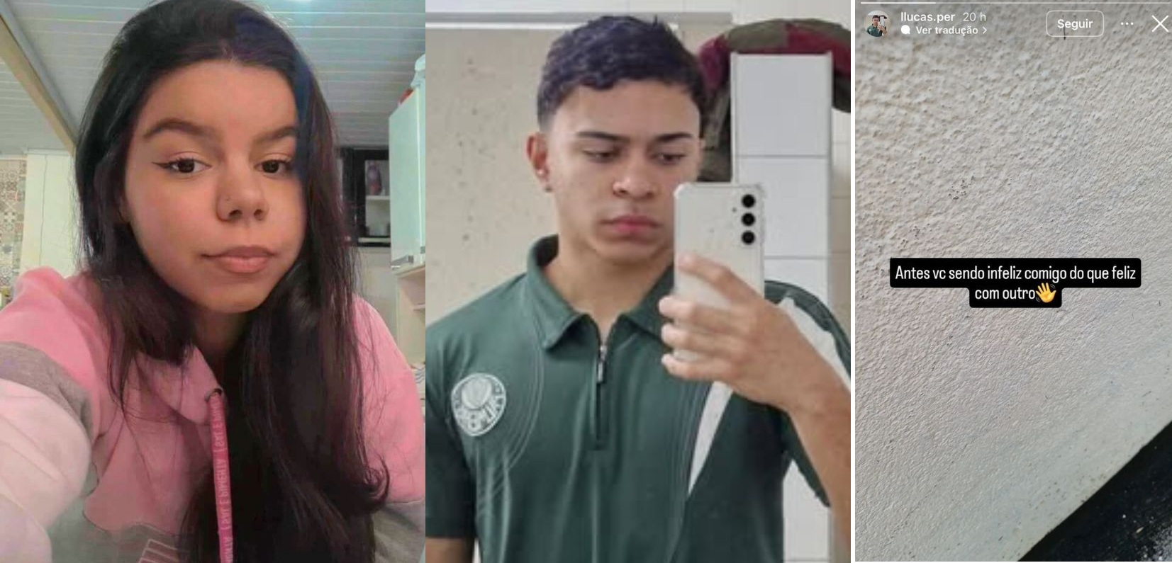 Jovem é morta com 13 facadas por namorado que postou story: "Antes você sendo infeliz comigo do que feliz com outro"
