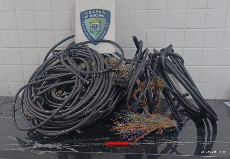 Homem é detido pela GM com cerca de 15 kg de fios de cobre no Santa Felicidade