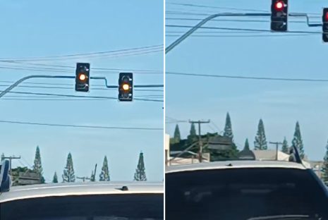 Semáforo da Avenida Carlos Gomes fica apenas 10 segundos aberto e provoca grandes congestionamentos Imagem referente a Semáforo da Avenida Carlos Gomes fica apenas 10 segundos aberto e provoca grandes congestionamentos