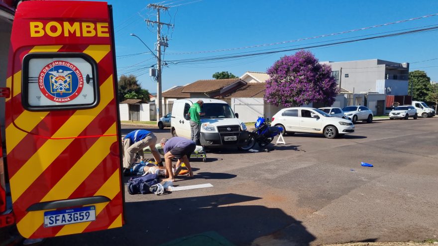 Motociclista é encaminhado ao Hospital Universitário após acidente no São Cristóvão