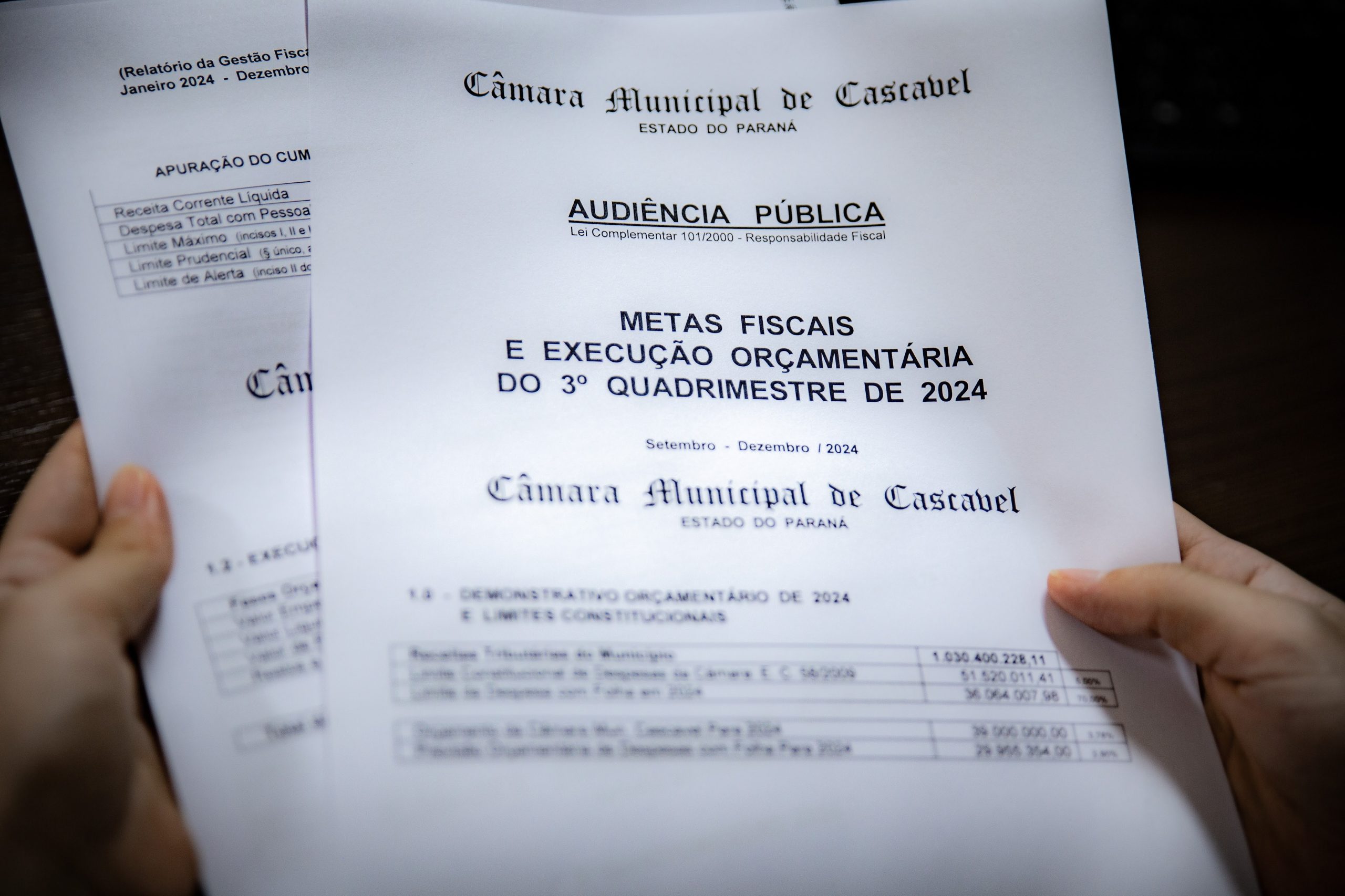 Audiência pública detalha uso do dinheiro público em Cascavel