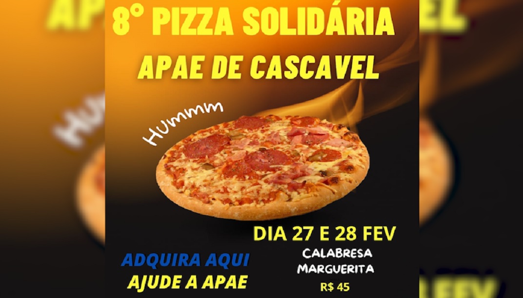 APAE Cascavel realiza 8ª Pizza Solidária