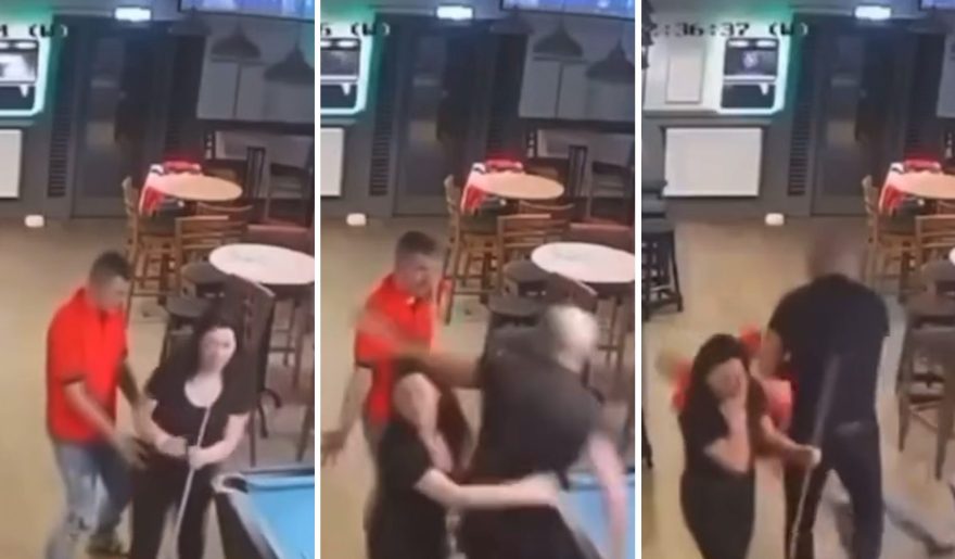 Vídeo: Homem é nocauteado com soco ao assediar mulher em jogo de sinuca