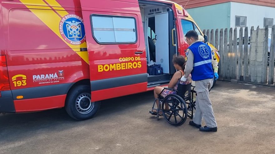 Mulher é agredida no Cascavel Velho e socorrida pelo Siate