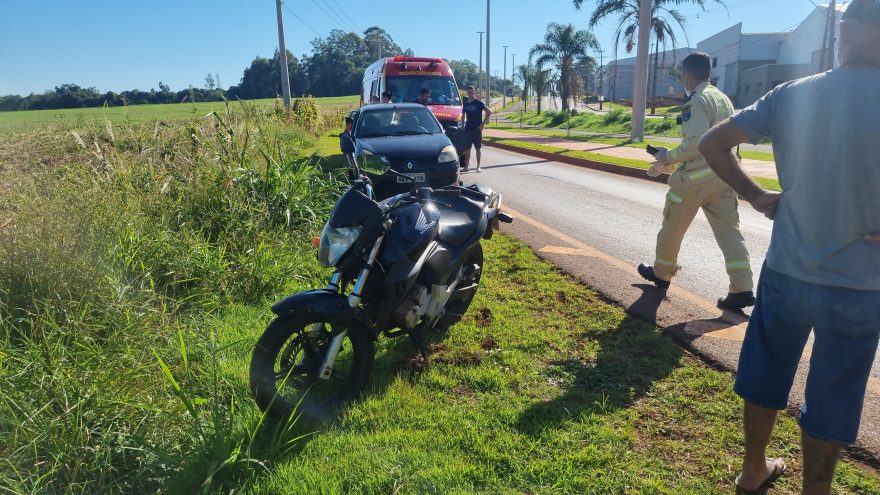 Siate atende vítima de acidente na PR-180, no Loteamento Barcelona em Cascavel