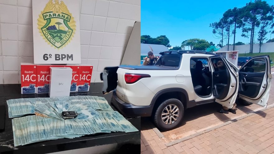Homem é preso em Cascavel com veículo furtado, R$ 25 mil em espécie e celulares