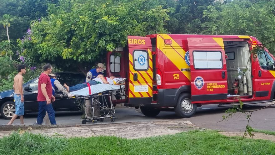 Idoso de 74 anos é socorrido pelo Siate após cair de árvore