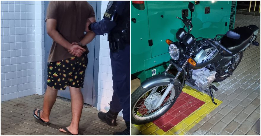 Suspeito furta moto e é detido em blitz na mesma hora