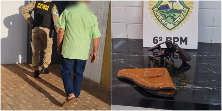 Idoso de 68 anos é detido após ameaçar vizinho com revólver no Brasmadeira