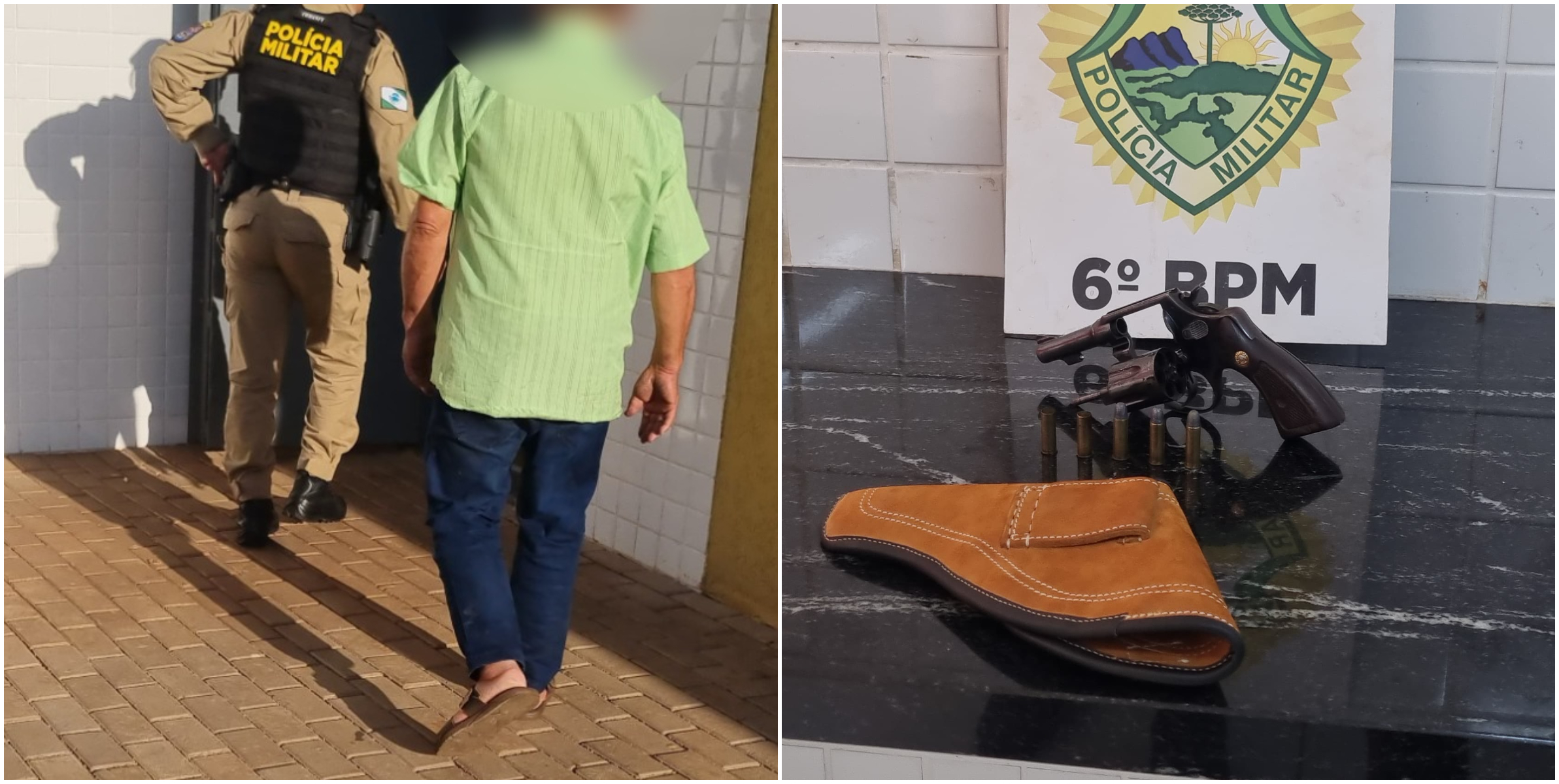 Idoso de 68 anos é detido após ameaçar vizinho com revólver no Brasmadeira