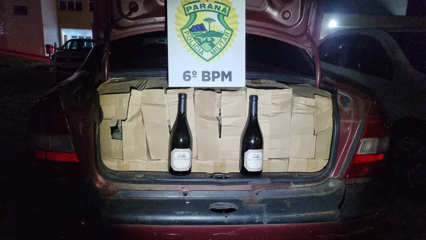 PM apreende contrabando de vinho avaliado em R$ 70 mil em Cascavel