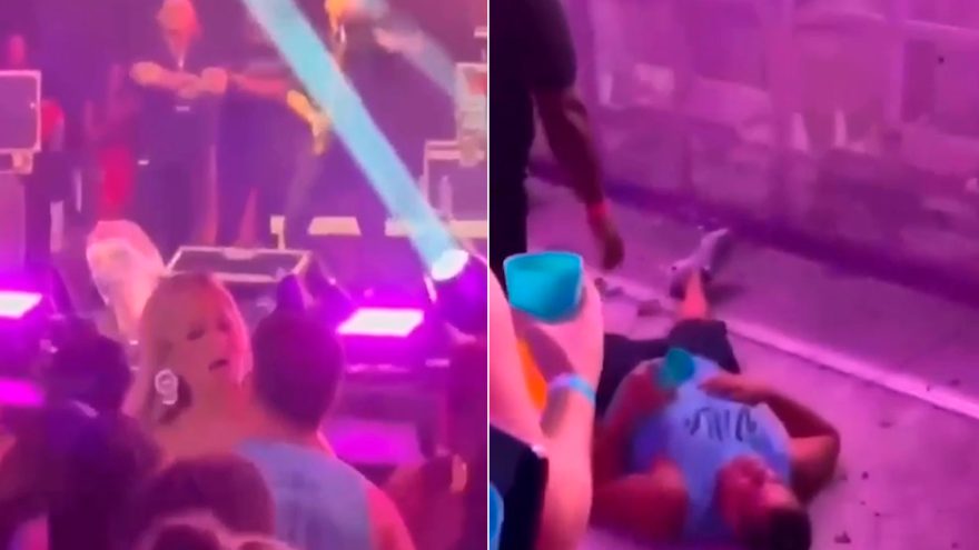 Homem é nocauteado por loira com soco durante show do Zé Vaqueiro, mas não derruba o copo