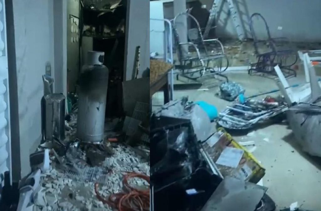 Pai e filha ficam gravemente feridos após explosão de botijão de gás; vítimas tiveram mais de 65% dos corpos queimados