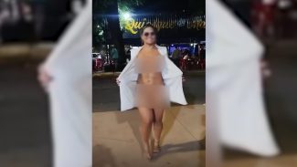 “Peladona do blazer” que fez striptease perto de DP é atriz pornô “Peladona do blazer” que fez striptease perto de DP é atriz pornô