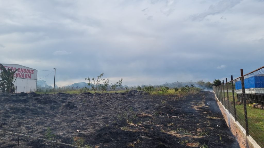 Incêndio ambiental mobiliza equipe do Corpo de Bombeiros em Cascavel