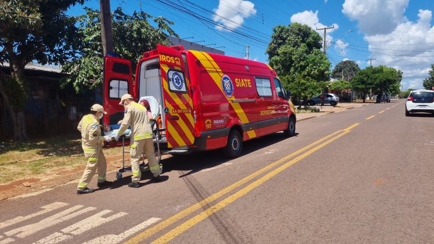Mulher é socorrida após acidente doméstico no Bairro Santa Cruz