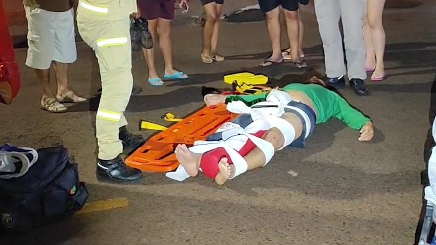 Motociclista quebra a perna ao se envolver em acidente de trânsito no Loteamento Belmonte