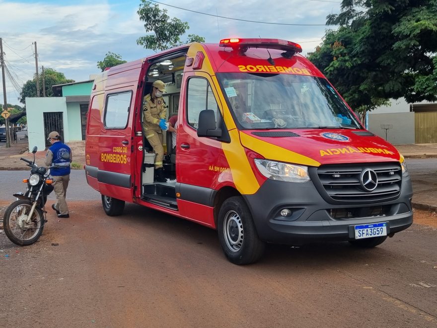 Motociclista fica ferido ao se envolver em acidente no bairro Tarumã