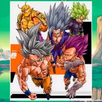 Imagem referente a Dragon Ball Super raiz! Guerreiros bombados e cabelos coloridos estampam nova capa do mangá