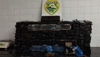 Imagem referente a Operação policial apreende 85 kg de maconha e prende casal na PR-163