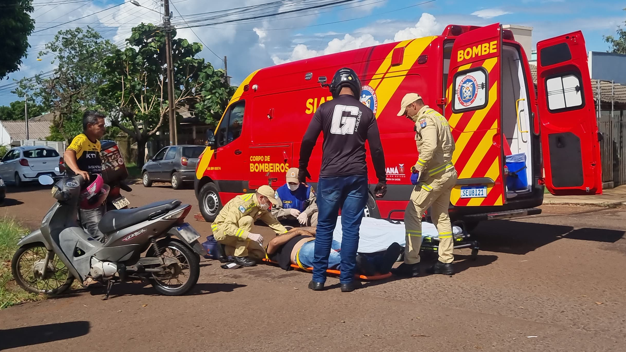 Colisão entre motos deixa vítima no bairro Brasmadeira