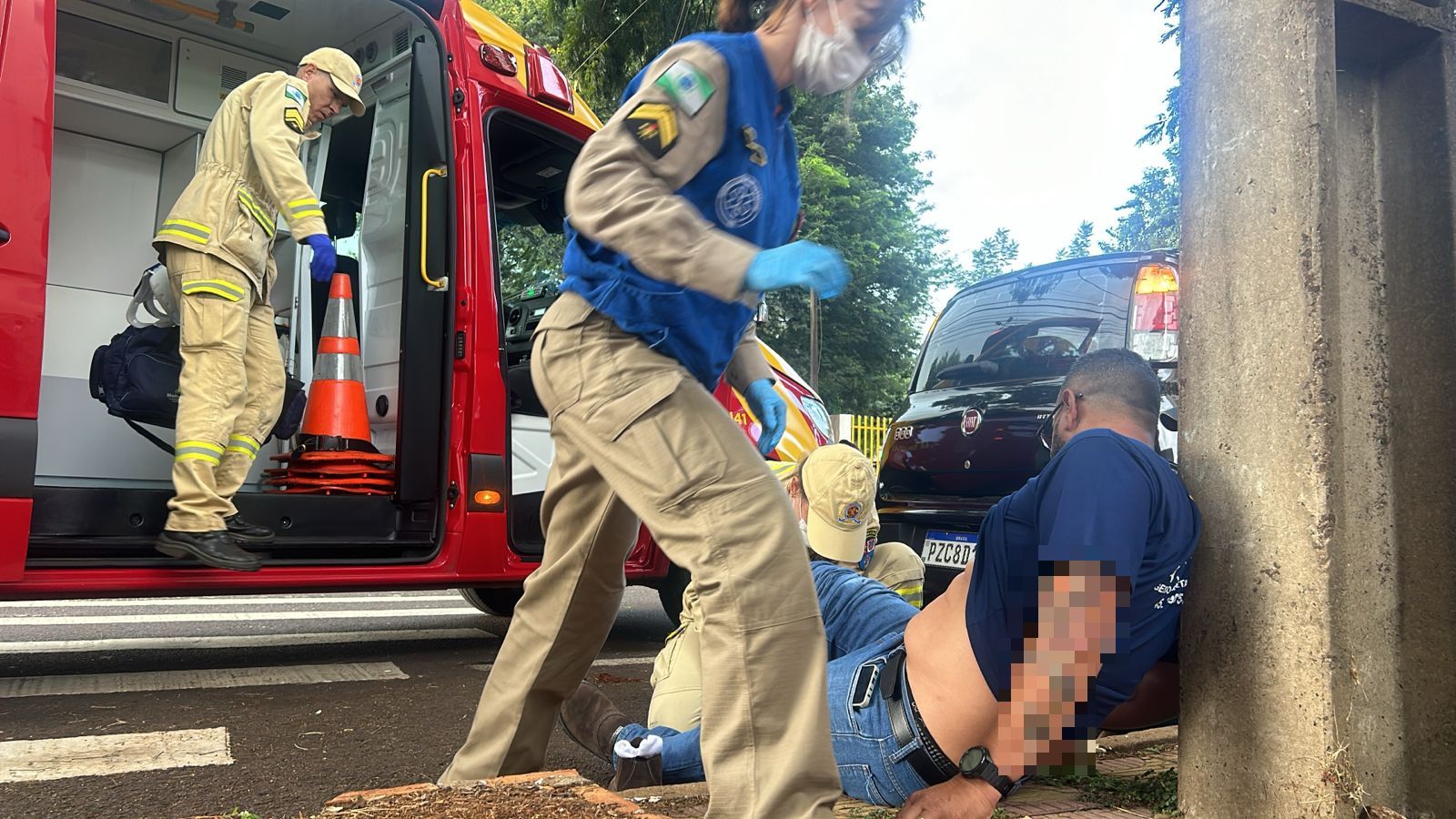 Motociclista fica ferido em acidente de trânsito na Rua Mato Grosso