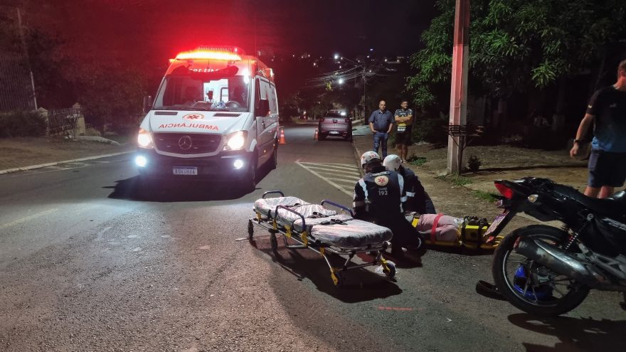 Motociclista fica ferido em acidente no Bairro Neva