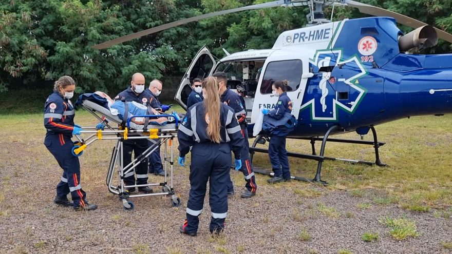 Idoso que apresentou AVC com trombose é encaminhado com urgência a Cascavel
