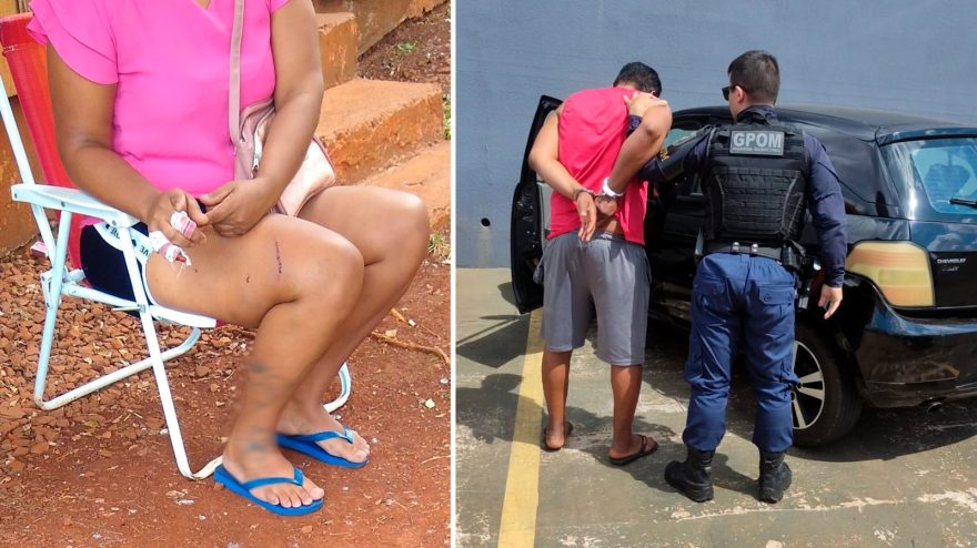 Homem é detido após utilizar facão para agredir companheira no São Cristóvão