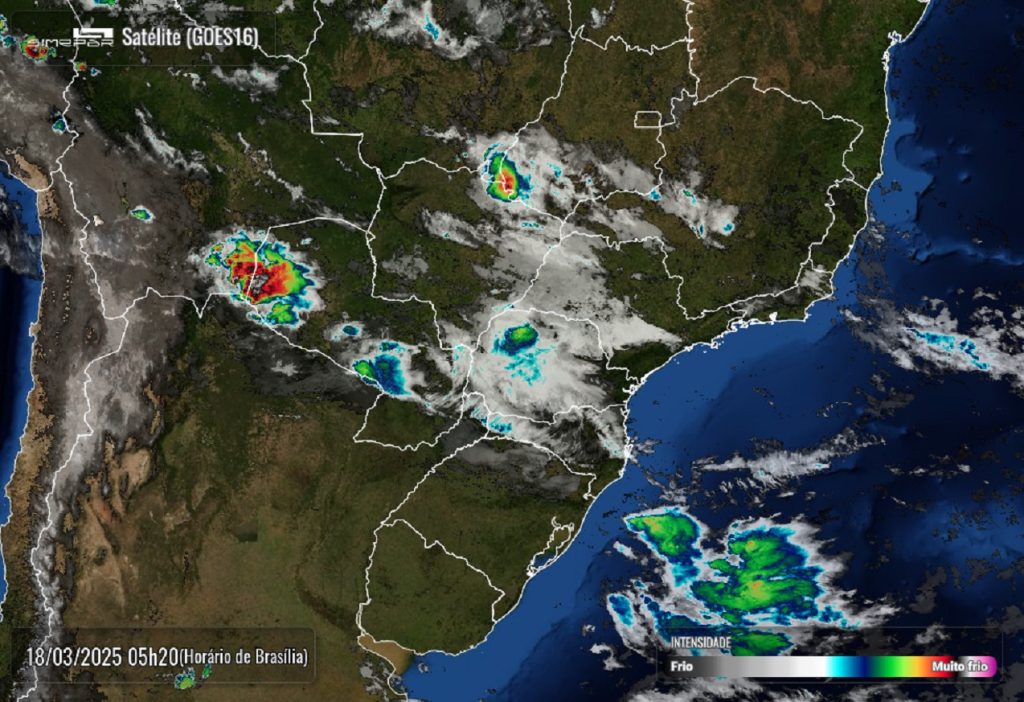 Simepar aponta uma terça-feira instável, com sol, pancadas de chuva e máxima de 25°C em Cascavel