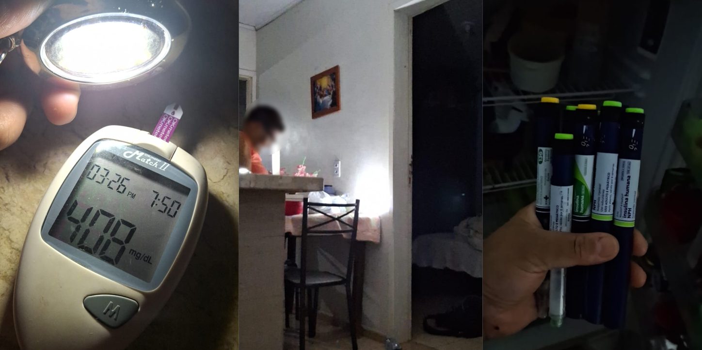 Falta de luz deixa idosa diabética em alerta no Santa Cruz; insulina precisa de refrigeração