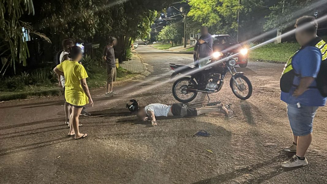 Motociclista fica em estado grave em acidente no Bairro Alto Alegre