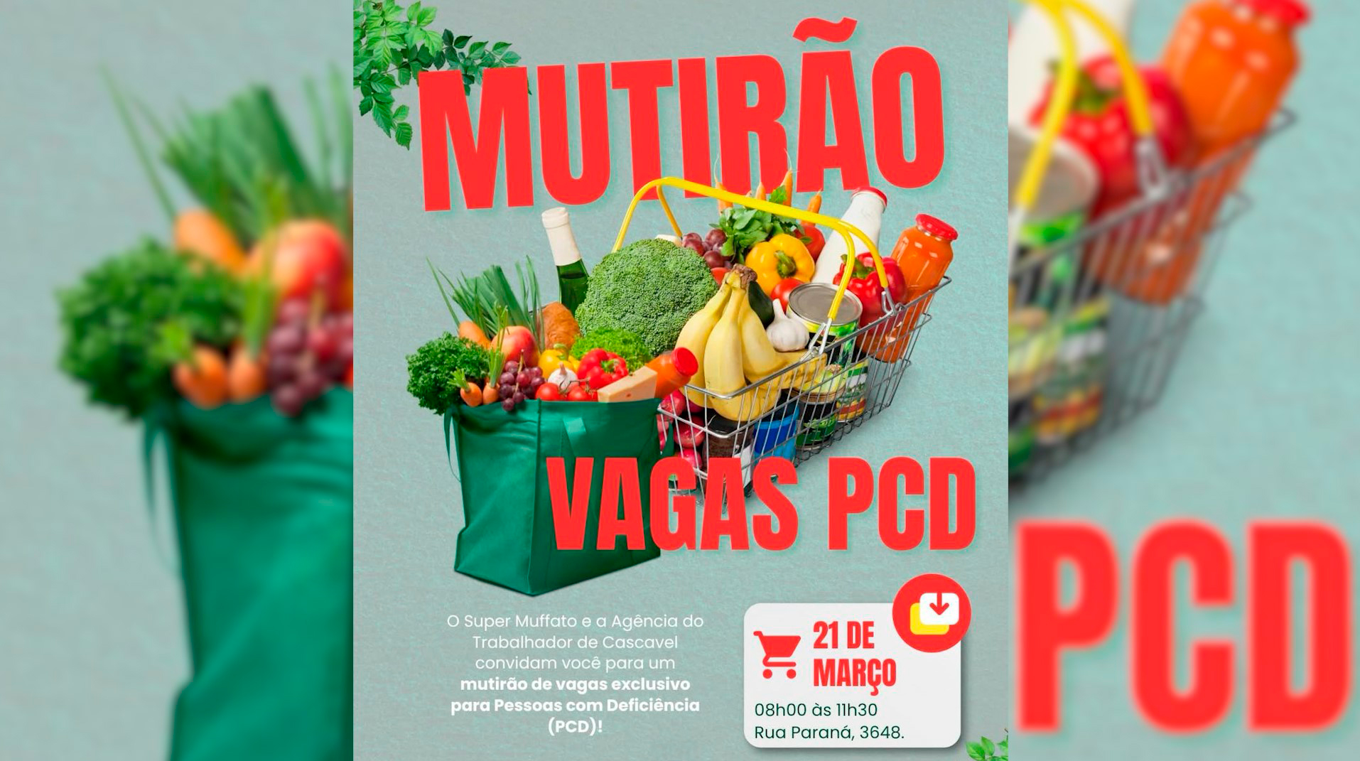 Mutirão de vagas exclusivas para pessoas com deficiência