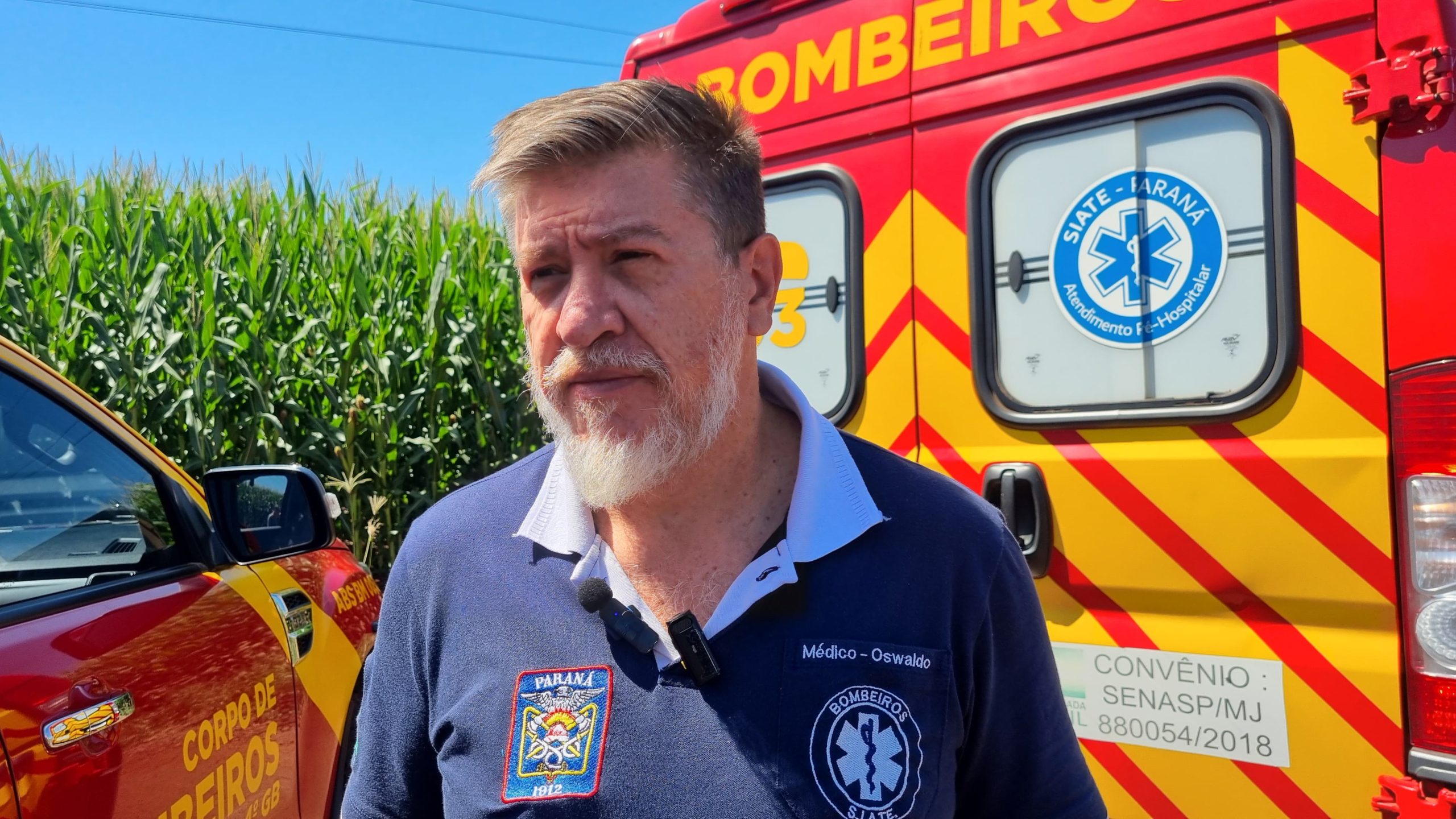 Médico destaca importância do cinto de segurança em grave acidente na Linha Peroba Médico destaca importância do cinto de segurança em grave acidente na Linha Peroba