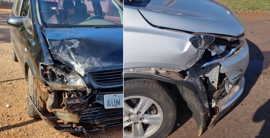 Acidente entre dois carros é registrado na marginal da BR-277 em Cascavel