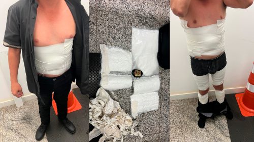Ficou de cuequinha no Aeroporto de Cascavel: Polícia Federal prende passageiro por tráfico internacional de cocaína Imagem referente a Ficou de cuequinha no Aeroporto de Cascavel: Polícia Federal prende passageiro por tráfico internacional de cocaína