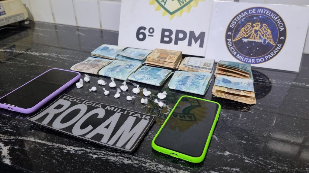 Jovem suspeito de tráfico de drogas é detido com cocaína e R$ 10,8 mil no Floresta