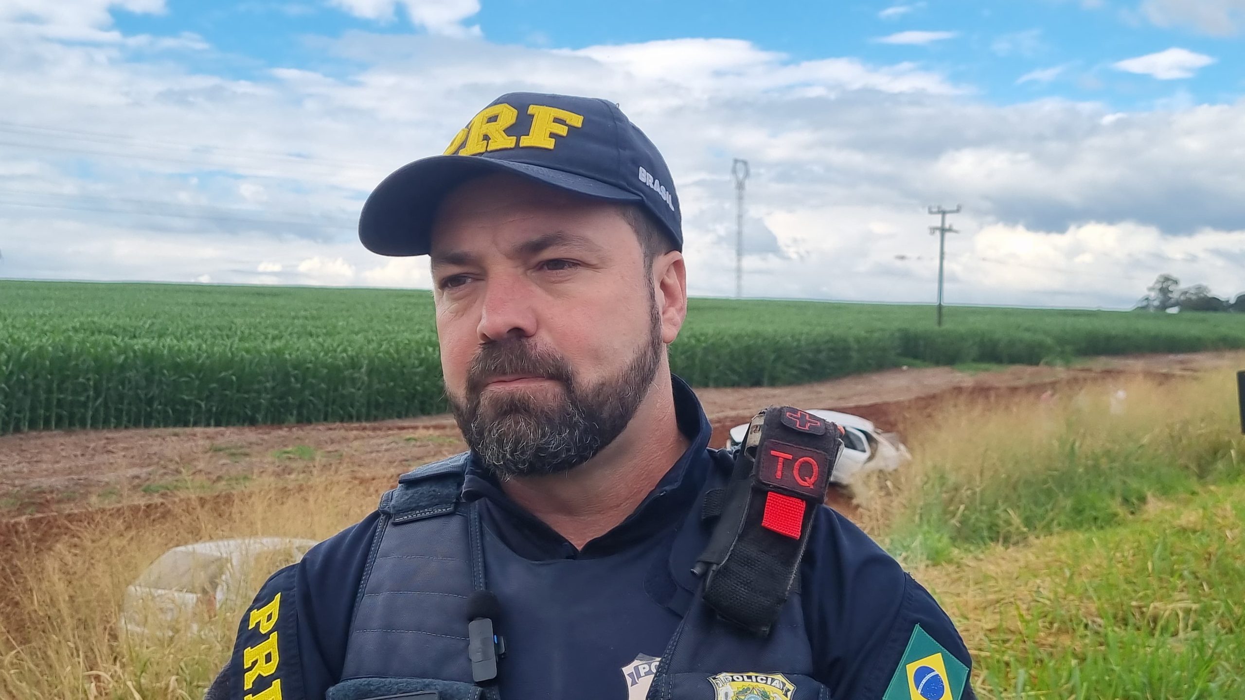 Capotamento na BR-369: condutor disse à PRF que "pode ter cochilado"