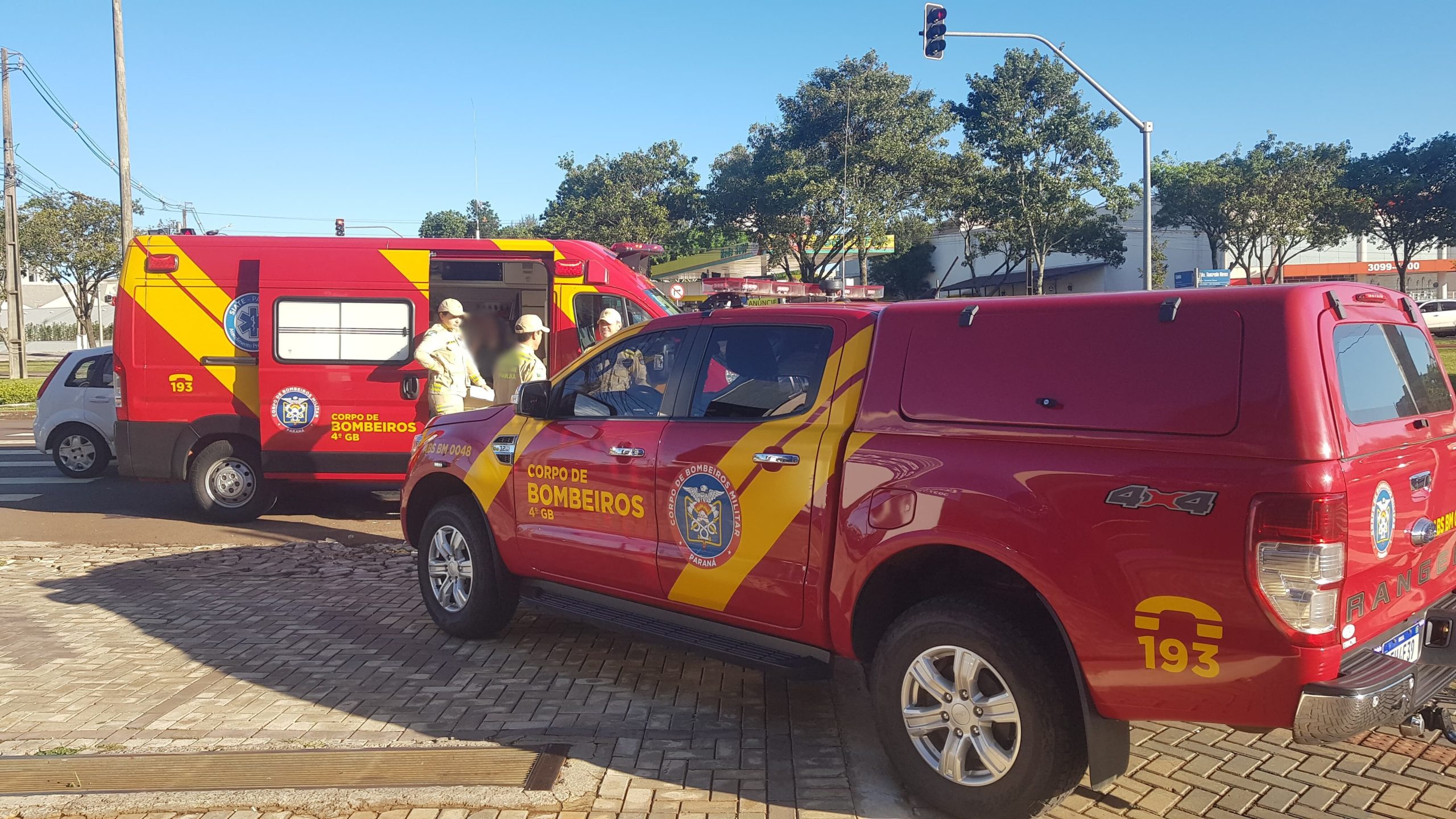 Maria da Penha: Mulher é socorrida pelo Corpo de Bombeiros na Rua Cuiabá