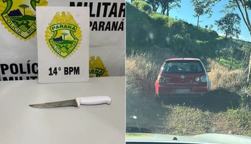 Homem que esfaqueou casal em Missal é preso; veículo usado na fuga é encontrado abandonado