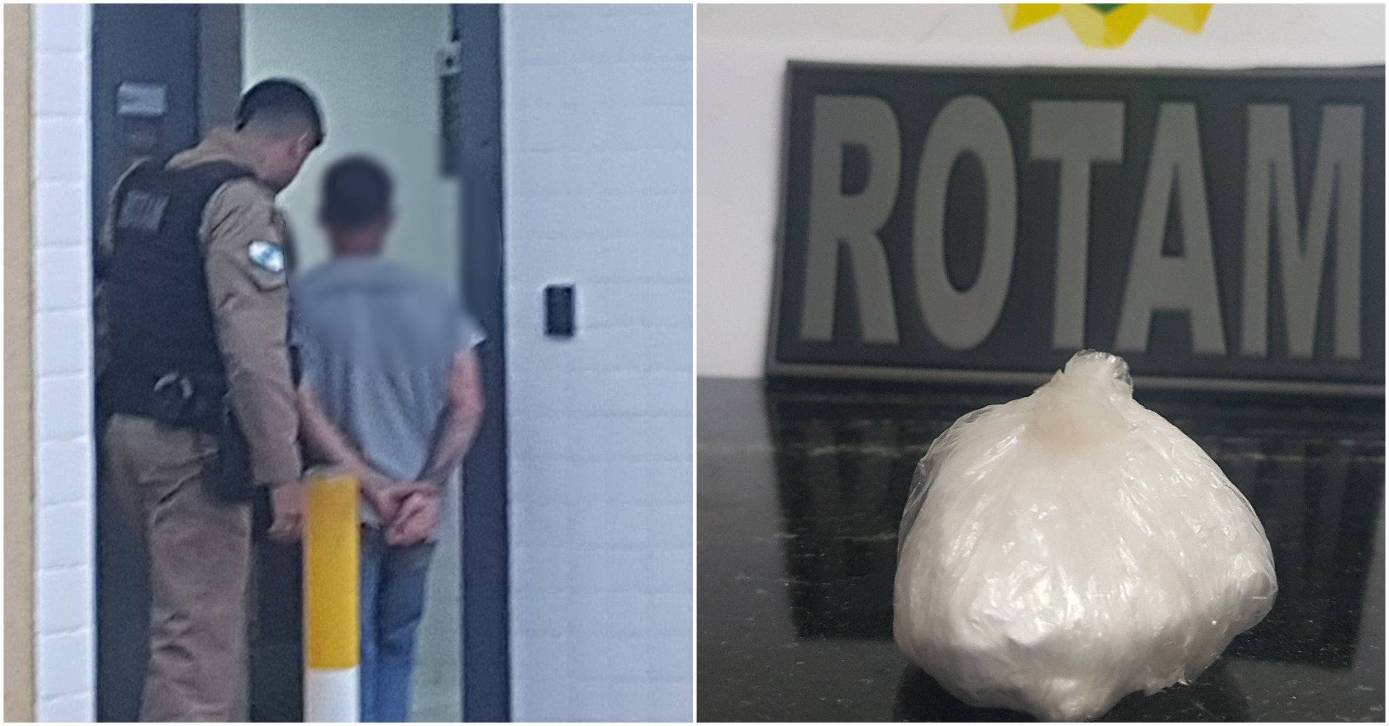 Jovem é detido com 30 gramas de cocaína após fugir de abordagem em Boa Vista
