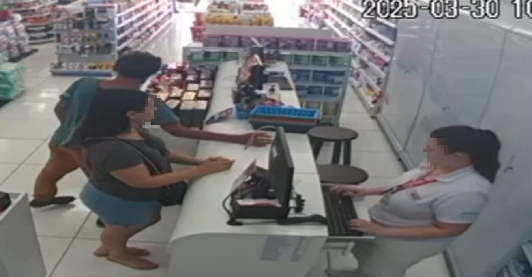 Veja ação de morador de rua em farmácia onde funcionária foi assediada