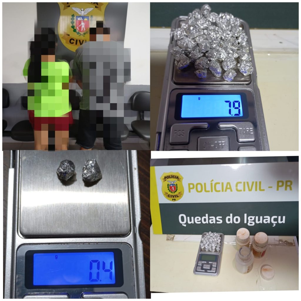 Ação da Polícia Civil resulta na prisão de casal por tráfico de drogas em Quedas do Iguaçu