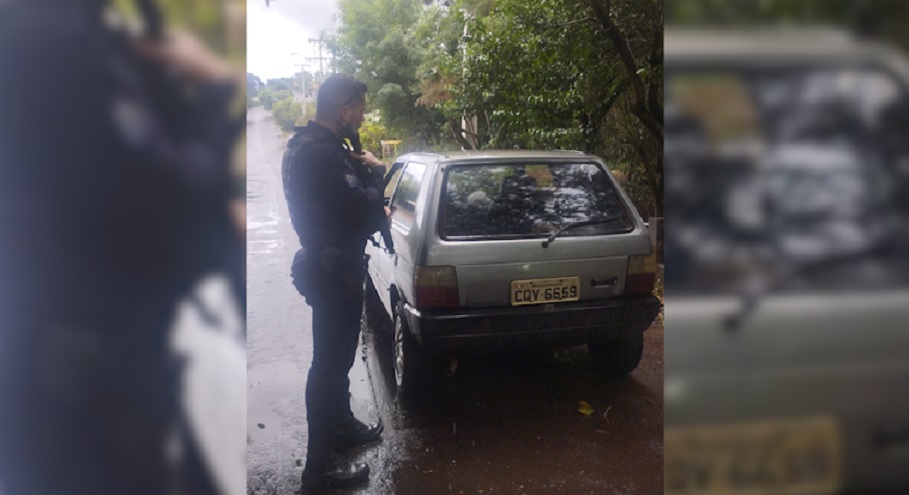 Fiat Uno furtado em Marechal Rondon é recuperado em Cascavel Fiat Uno furtado em Marechal Rondon é recuperado em Cascavel