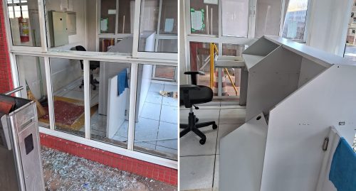 Internauta denuncia vandalismo no Terminal Nordeste de Cascavel Internauta denuncia vandalismo no Terminal Nordeste de Cascavel