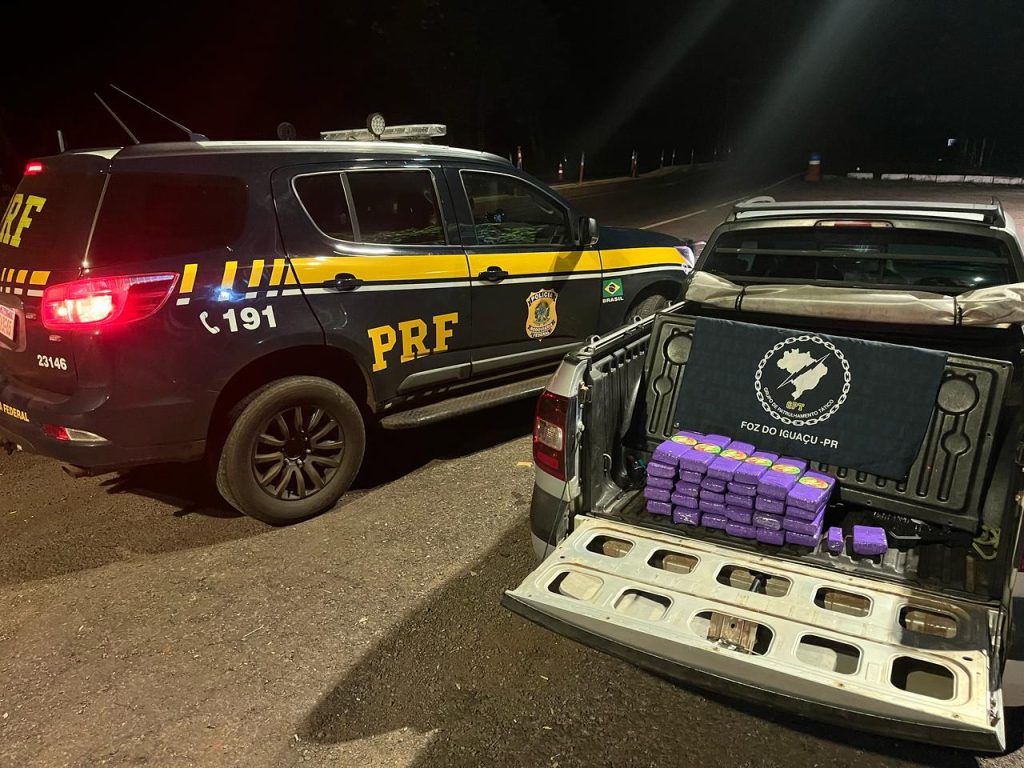 Casal de Chapecó é preso com maconha na BR-277 em Céu Azul