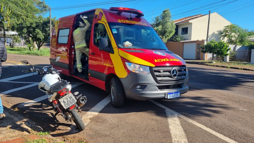 Motociclista fica ferido após ser ‘fechado’ por carro no Maria Luiza