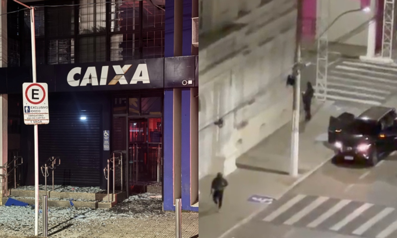 Noite de Terror: quadrilha ataca agência bancária e sede da PM; veja vídeo