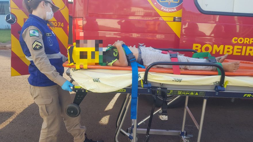 Criança de 7 anos fica ferida após ser atropelada por moto