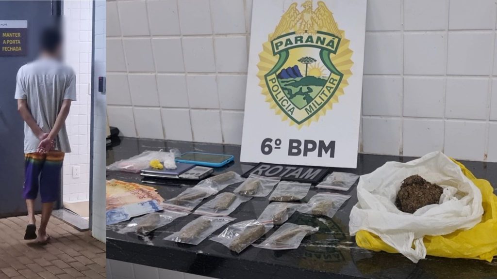 Rotam fecha ponto de tráfico de drogas no Santa Cruz e detém jovem em flagrante